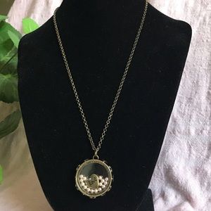 SM Fashion Vintage Pearl Heart Pendant Necklace